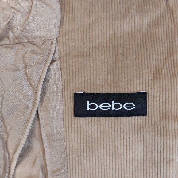 💋GORGEOUS BOHO CHIC💋Vintage Victorian Corduroy Peplum Overlay Blazer in Tan - Picture 10 of 12